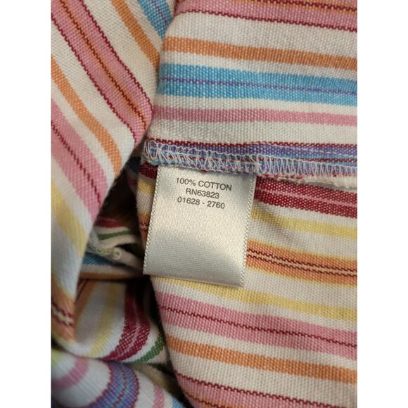 Vintage Christopher & Banks Colorful Striped Short Skirt 100% cotton canvas - Picture 6 of 6